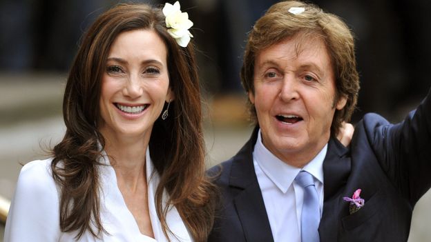 Paul McCartney lors de son mariage