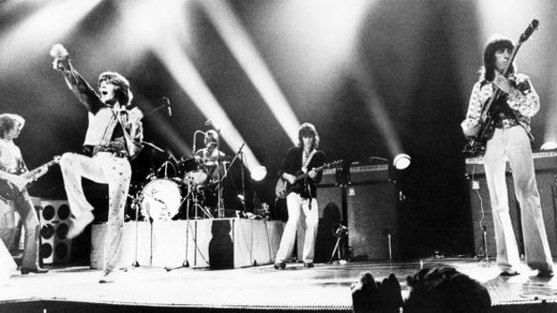 Les Roling Stones à Wembley en 1973 à Wembley
