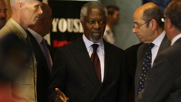 Syrie: à Damas, Kofi Annan se dit "horrifié" par le massacre de Houla