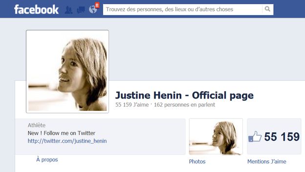Vu sur Facebook: Justine Henin est enceinte