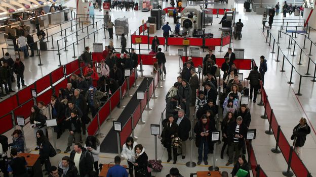 A l'aéroport JFK de New York