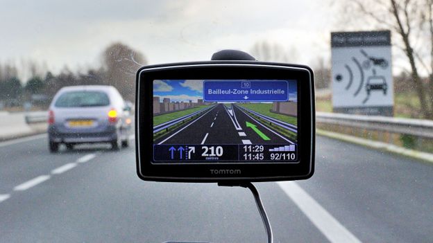 Un GPS embarqué dans une voiture