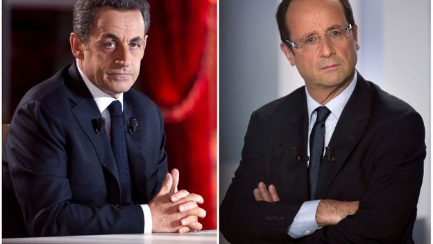 Nicolas Sarkozy et François Hollande, les candidats présidents, tenus au silence jusque dimanche soir