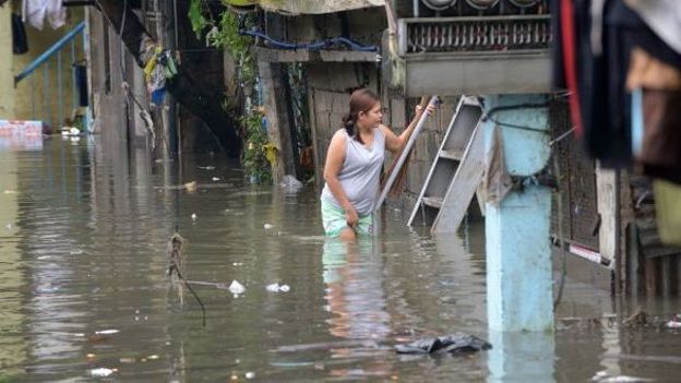 Le typhon Sanba aux Philippines