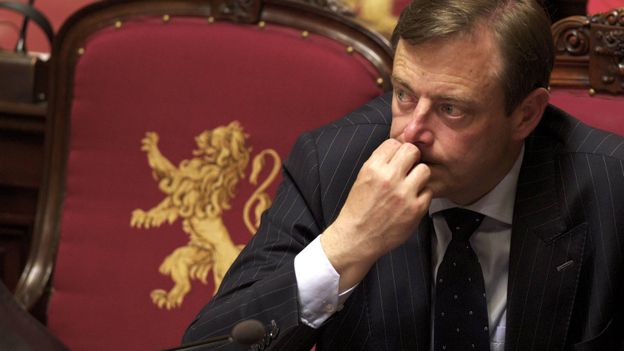 Le leader de la N-VA, Bart de Wever, en séance plénière au Sénat