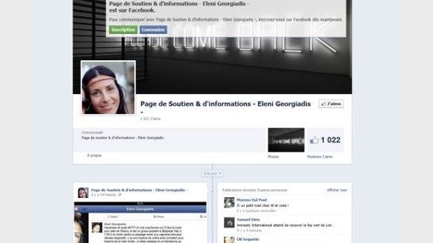 La page Facebook de soutien à cette jeune Belge