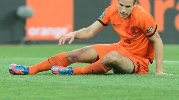 Robin van Persie impuissant face au Danemark