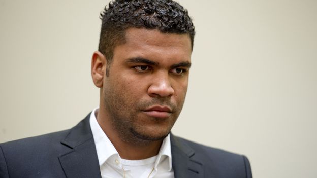 Breno à l'ouverture de son procès