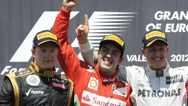 Le joli podium du GP d'Europe à Valence