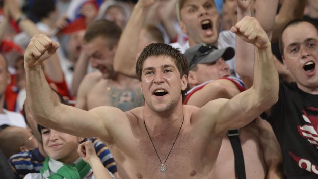 Plusieurs supporters russes