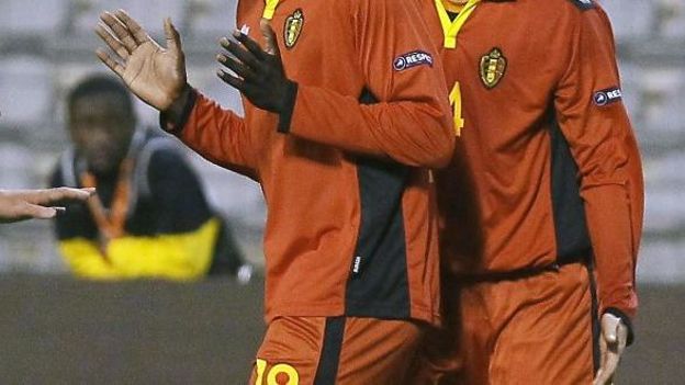 Romelu Lukaku et Nicolas Lombaerts