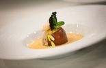 Tartare de crevettes Nobashi et velouté glacé de gapsacho