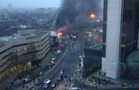 123 Un hélicoptère heurte une grue et s'écrase à Londres, deux morts