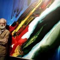 Le peintre Paul Jenkins en 2005