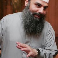 L'imam Abou Omar, de son vrai nom Hassan Mustafa Osama Nasr, pendant une conférence de presse d'Amnesty International au Caire en avril 2007. 