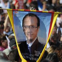 Lors d'un meeting de François Hollande