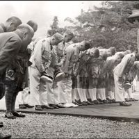 Photos d'un groupe des Jeunesses hitlériennes lors d'un voyage au Japon en 1938