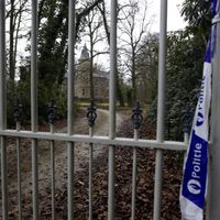 Le château de Wingene après la découverte du corps de Stijn Saelens dans les bois