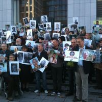 Manifestation des proches des victimes dans le cadere du procès de l'amiante