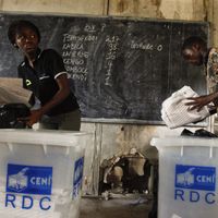 Lors des élections en RDC