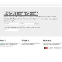 Données privées: le site "SNCB Leak Check" est-il hors-la-loi?  