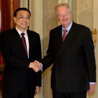 Le vice-premier ministre chinois Li Keqiang en compagnie du Roi Albert II