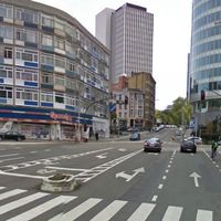 L’effondrement s’est produit sur la place Saint-Lazare.