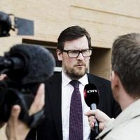 Kaatre Traberg Schmidt, l'un des défenseurs des condamnés, à la sortie du Tribunal de Glostrup