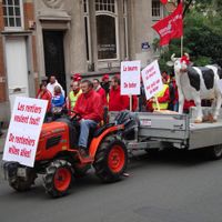 "Marée rouge" à Bruxelles pour défendre la justice sociale