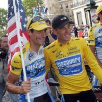 Hincapie et Armstrong sur le Tour 2005