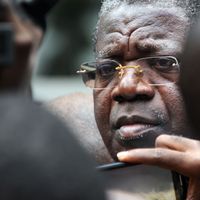 Sylvain Miaka Oureto, président intérimaire du FPI (Front Populaire Ivoirien)
