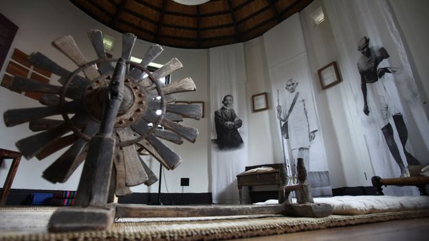 La chambre de méditation du Mahatma Gandhi, pendant son séjour en Afrique du Sud en 1908-1909.